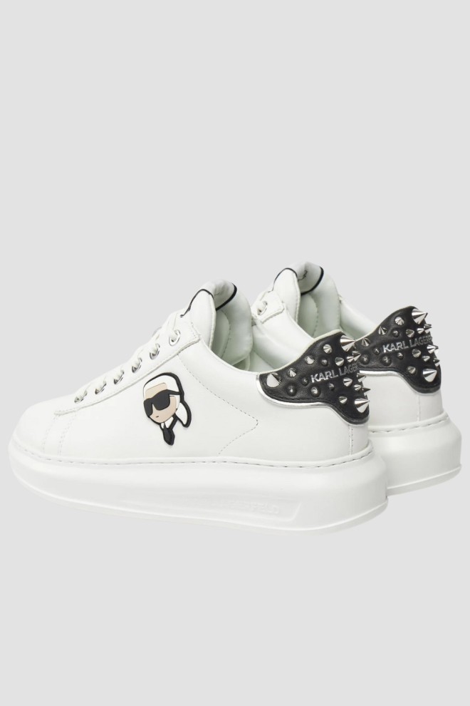 KARL LAGERFELD White Karpi NFT Stud Tab sneakers