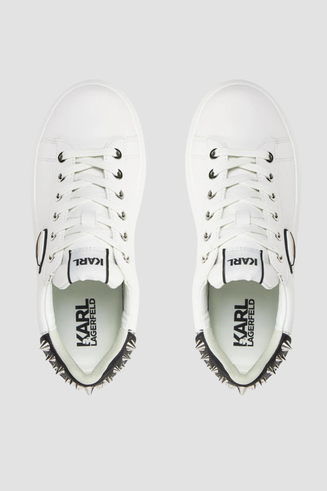 KARL LAGERFELD White Karpi NFT Stud Tab sneakers