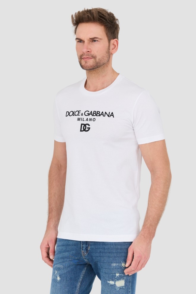 DOLCE & GABBANA Tricou alb pentru bărbați