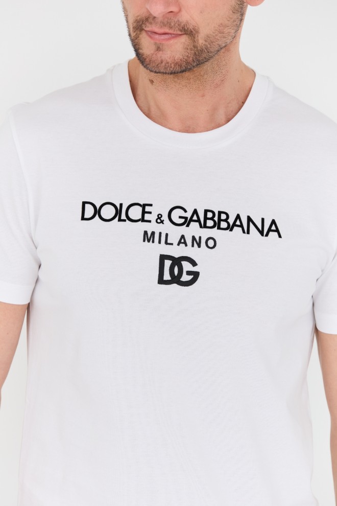 DOLCE AND GABBANA Biały t-shirt