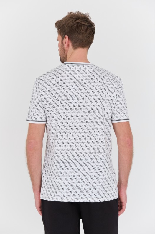 GUESS Tricou Marshall alb...