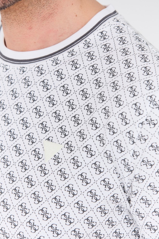 GUESS Tricou Marshall alb pentru bărbați