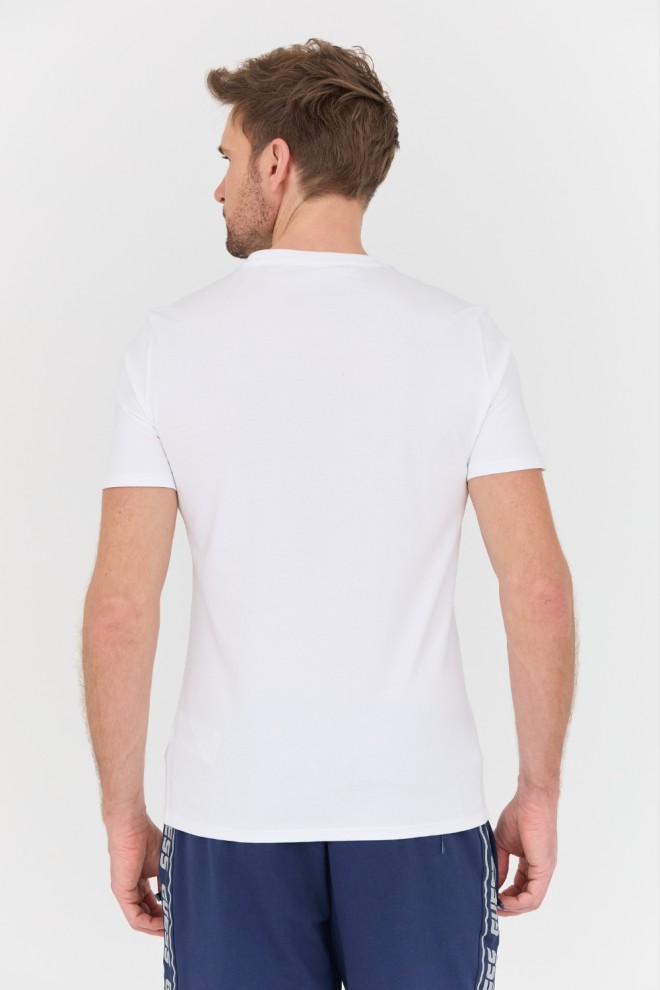 GUESS White bărbați Original Logo Tee