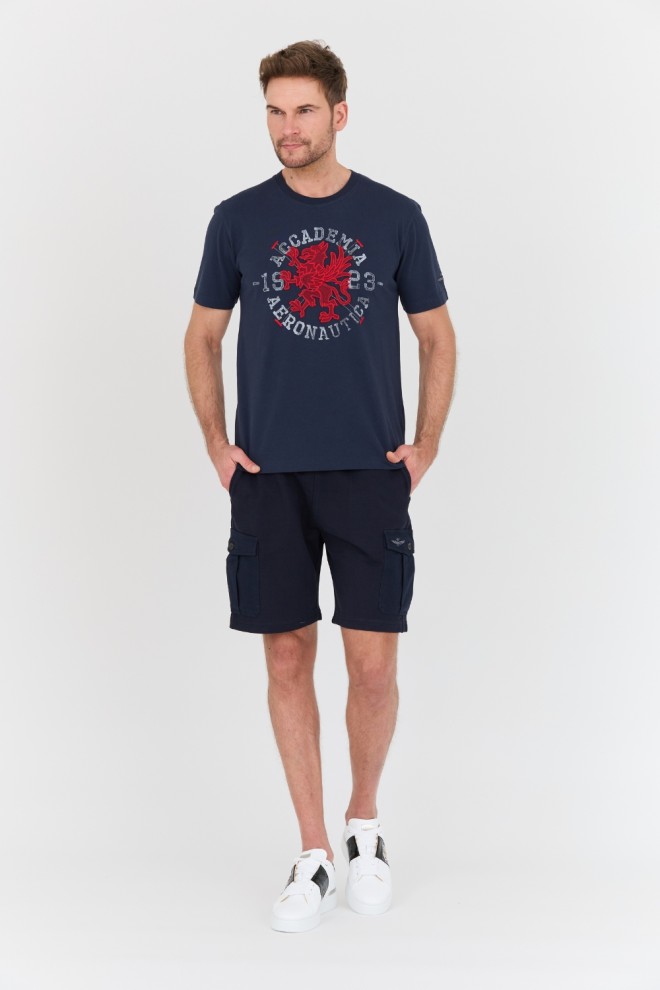 AERONAUTICA MILITARE Navy blue M.C. t-shirt.