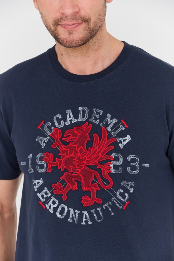 AERONAUTICA MILITARE Navy blue M.C. t-shirt.