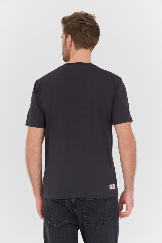 AERONAUTICA MILITARE Tricou bărbătesc M.C. din bumbac gri.