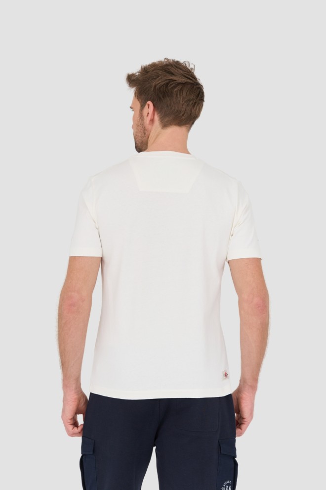 AERONAUTICA MILITARE Tricou bărbătesc M.C. din bumbac bej.