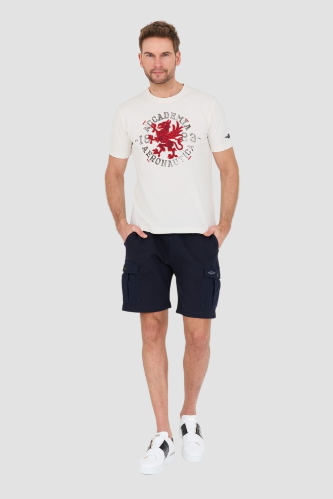 AERONAUTICA MILITARE Tricou bărbătesc M.C. din bumbac bej.