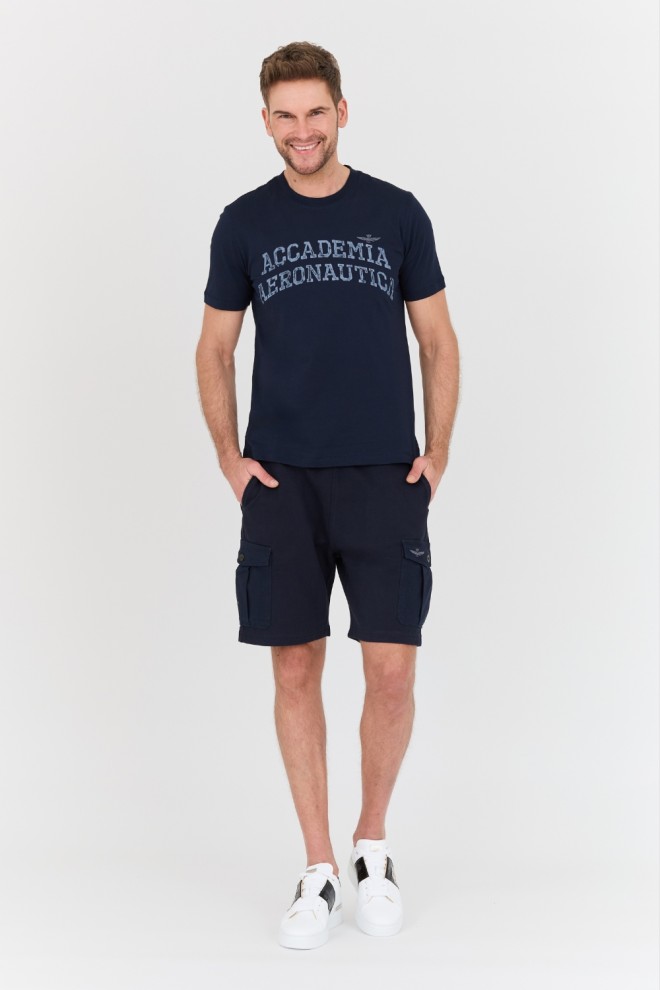 AERONAUTICA MILITARE Navy blue M.C. t-shirt.