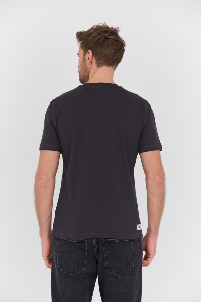 AERONAUTICA MILITARE Tricou bărbătesc M.C. din bumbac gri.