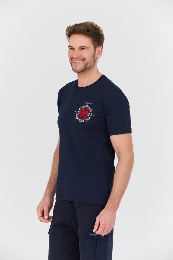 AERONAUTICA MILITARE Navy blue M.C. t-shirt.