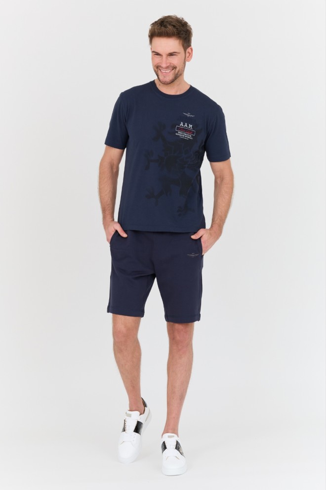 AERONAUTICA MILITARE Navy blue M.C. t-shirt.