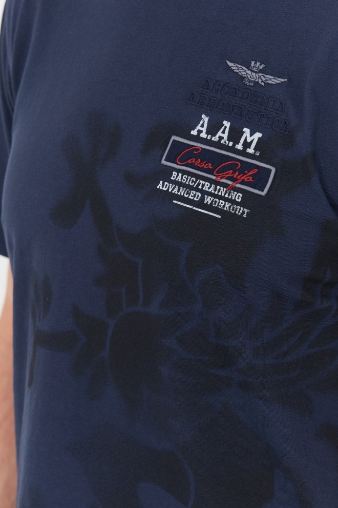 AERONAUTICA MILITARE Navy blue M.C. t-shirt.