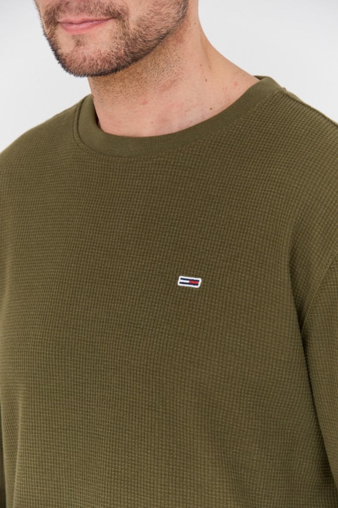 TOMMY JEANS Pulover măsliniu pentru bărbați