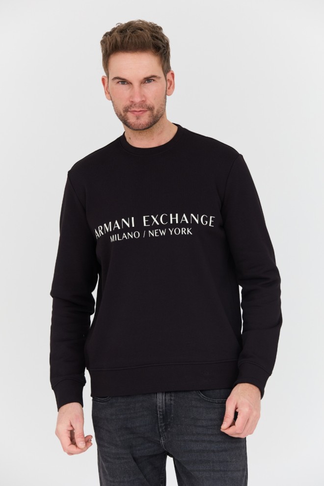 ARMANI EXCHANGE Tricou negru pentru bărbați