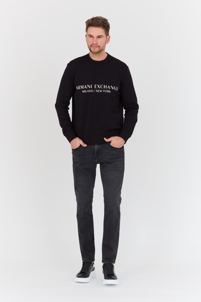 ARMANI EXCHANGE Tricou negru pentru bărbați