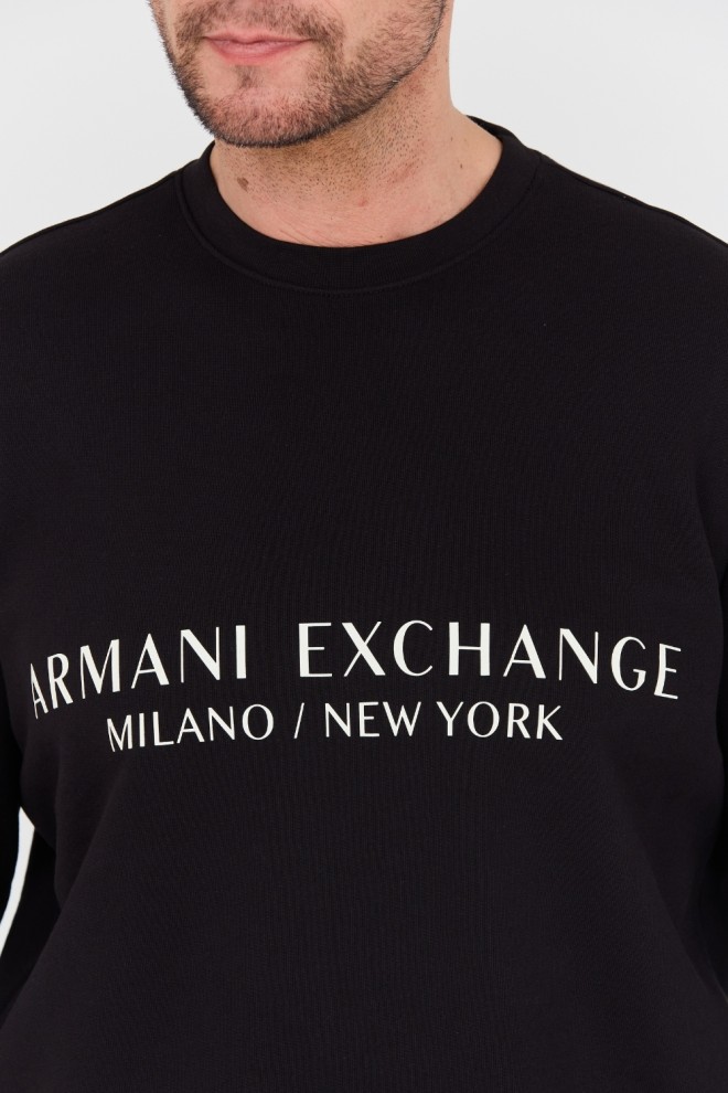 ARMANI EXCHANGE Tricou negru pentru bărbați