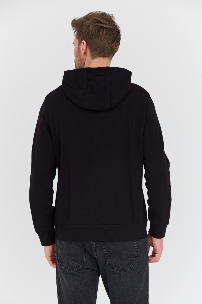 ARMANI EXCHANGE Black hooded sweatshirt