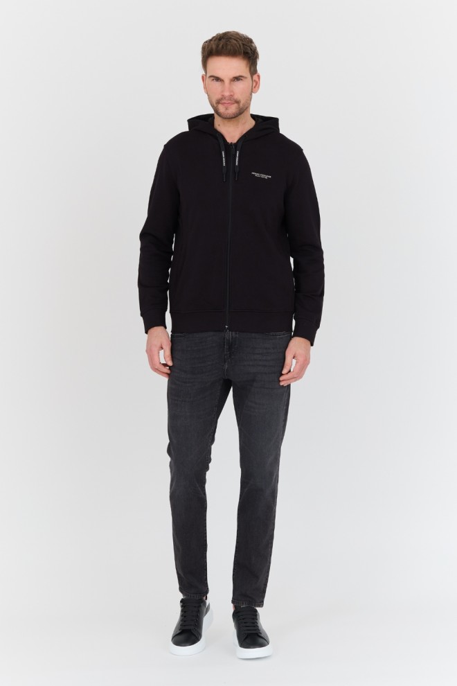 ARMANI EXCHANGE Black hooded sweatshirt