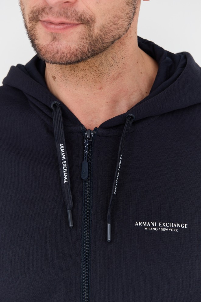 ARMANI EXCHANGE Navy blue hooded sweatshirt