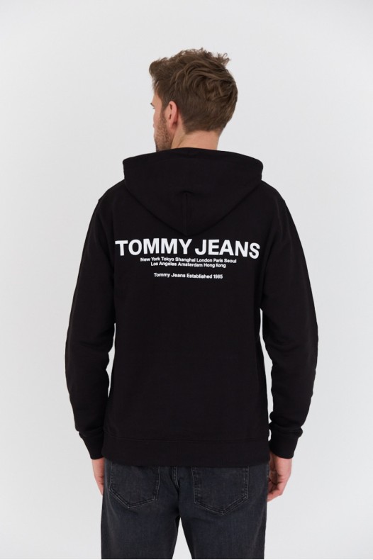 TOMMY JEANS Czarna bluza z...
