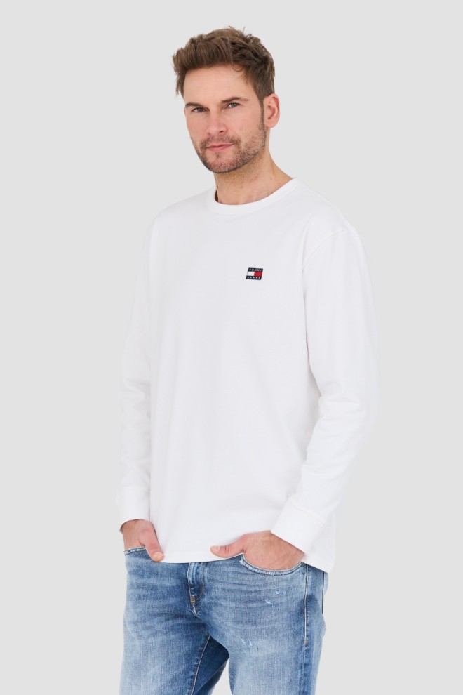 TOMMY JEANS Alb bărbați cu mânecă lungă