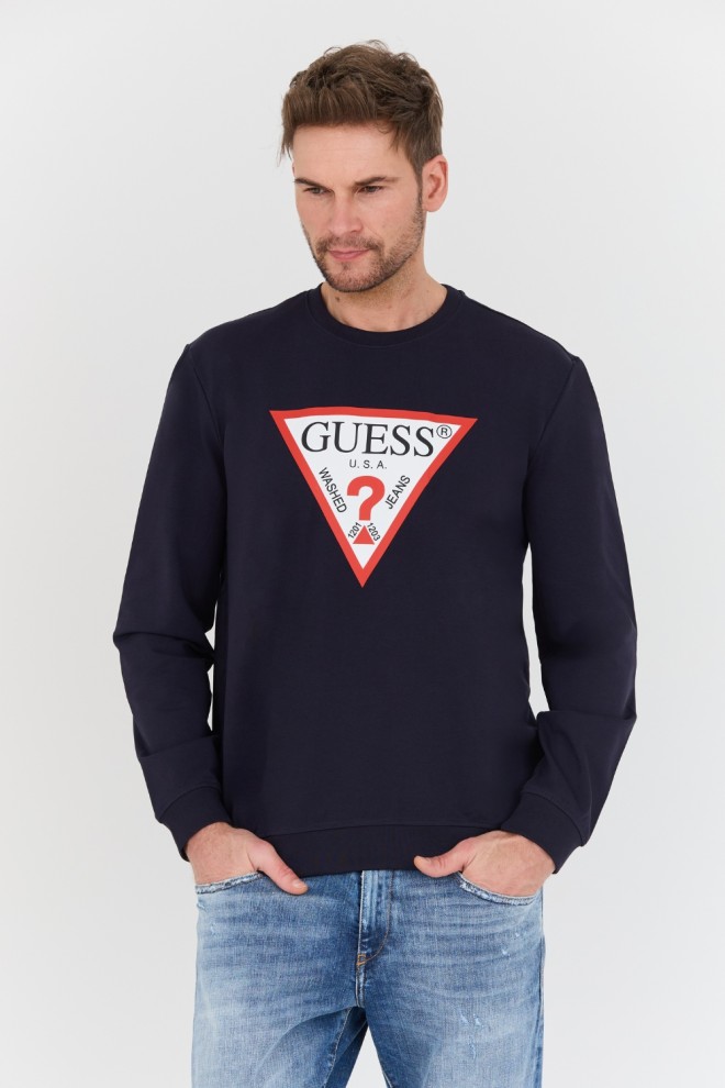 Світшот GUESS темно-синій світшот Audley