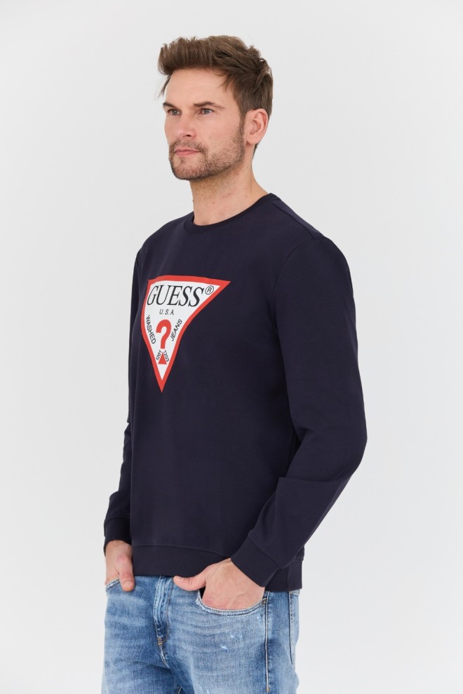 GUESS Navy blue Audley sweatshirt