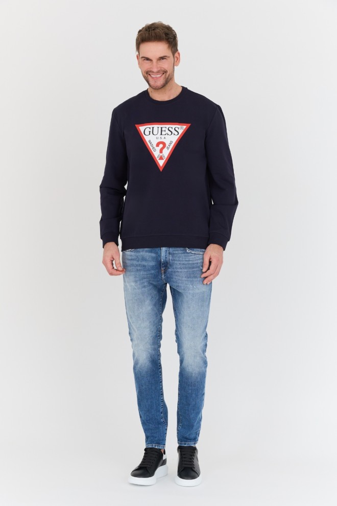 GUESS Navy blue Audley sweatshirt