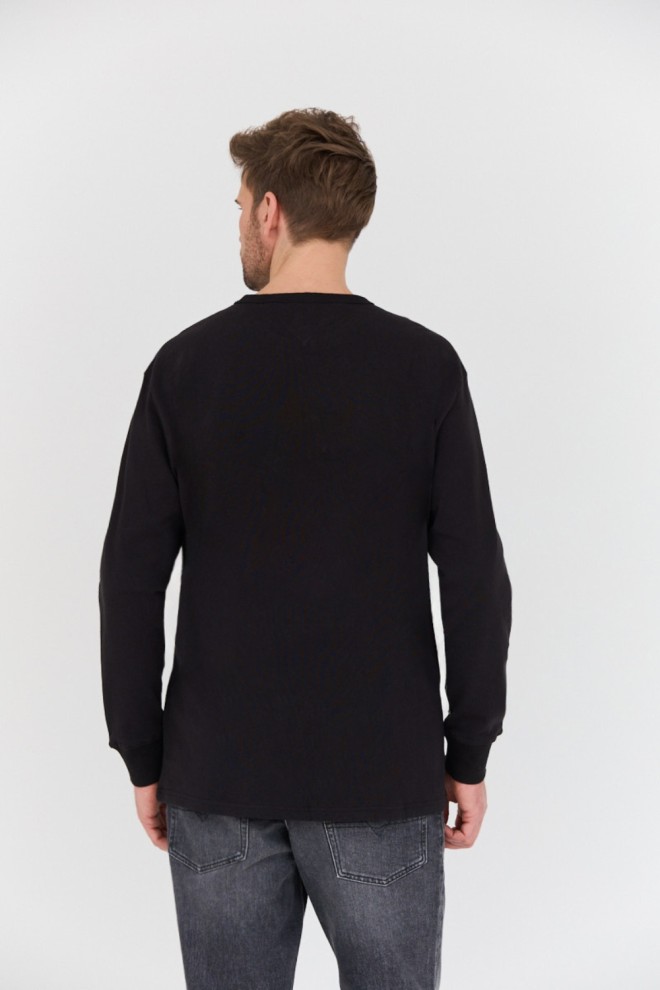 TOMMY JEANS Negru bărbați cu mânecă lungă