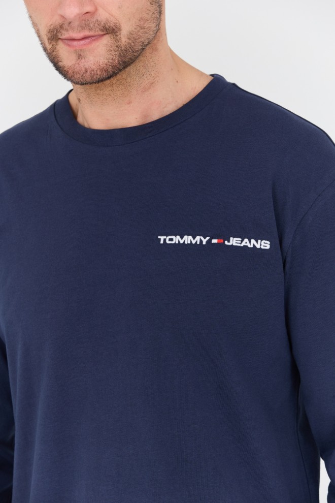 TOMMY JEANS темно-синій лонгслів