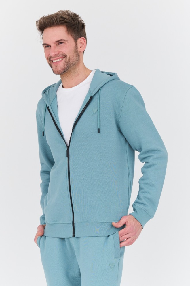 Hanorac GUESS Aldwin turcoaz pentru bărbați