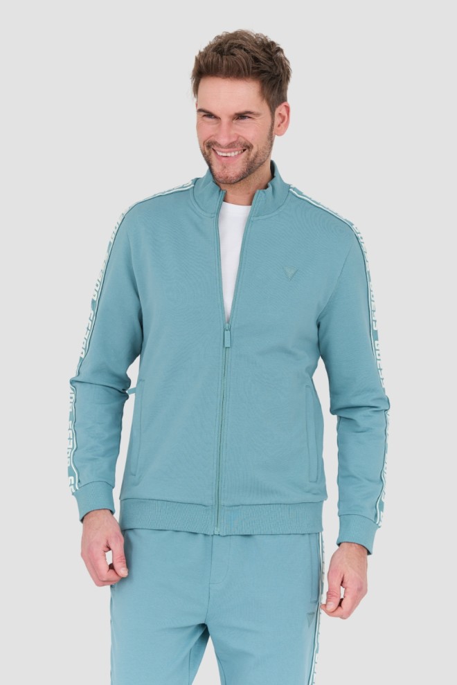 GUESS Turquoise Full Zip Sweatshirt