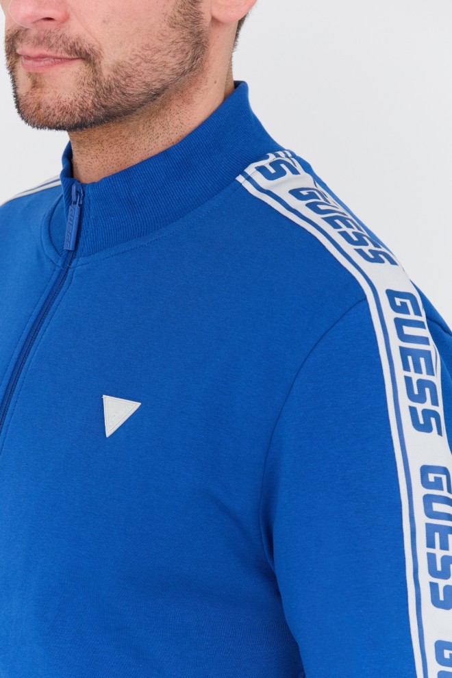 Hanorac cu fermoar complet pentru bărbați GUESS Blue