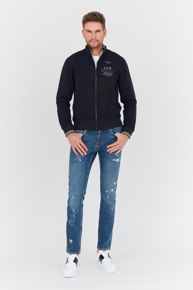 AERONAUTICA MILITARE Hanorac Felpa albastru marin pentru bărbați