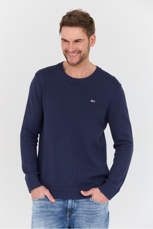 TOMMY JEANS Granatowy sweter