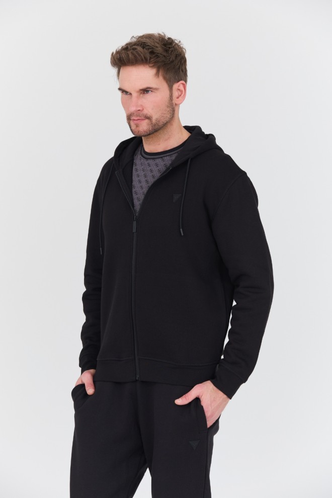 GUESS Black Aldwin Zip Sweatshirt