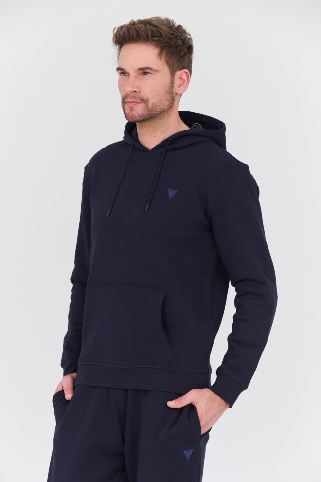 GUESS Navy Blue Aldwin Hooded Sweatshirt