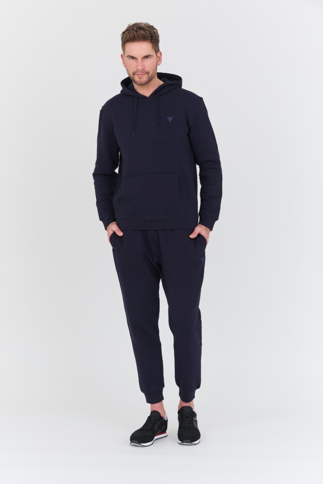 GUESS Navy Blue Aldwin Hooded Sweatshirt