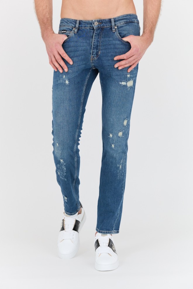 JUST CAVALLI Blue blugi Slim pentru bărbați