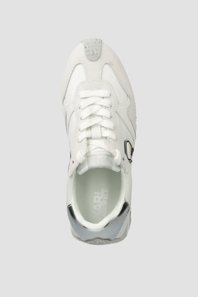 KARL LAGERFELD White Velocette Embro Nft sneakers