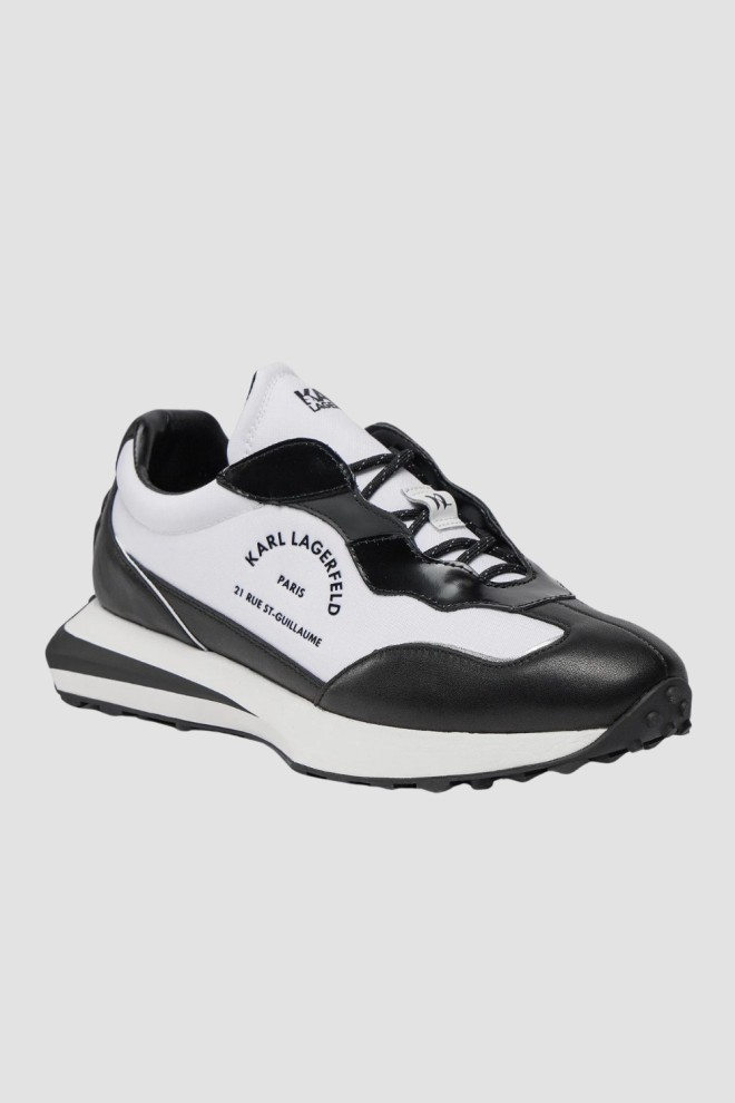 KARL LAGERFELD Black and white Zone Maison Karl Lo Lace sneakers