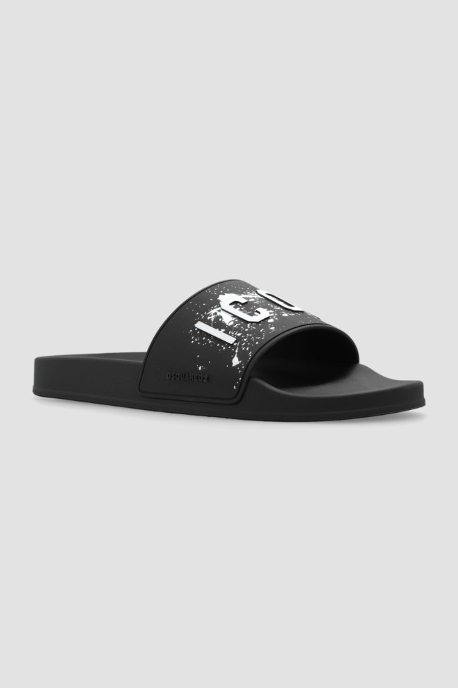 DSQUARED2 Black Slide Sandals Flip Flops