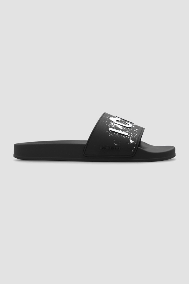 DSQUARED2 Black Slide Sandals Flip Flops