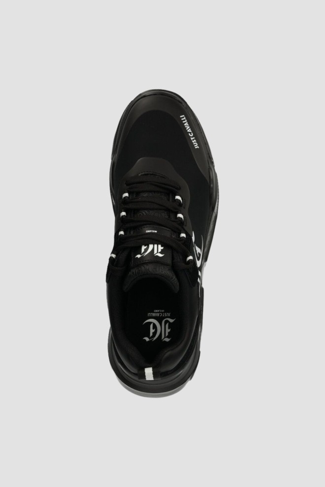 JUST CAVALLI Black Fondo Casper sneakers