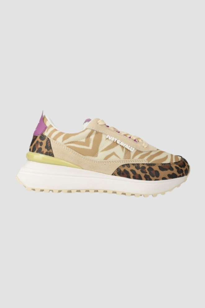 JUST CAVALLI Beige Fondo Karina Dis sneakers