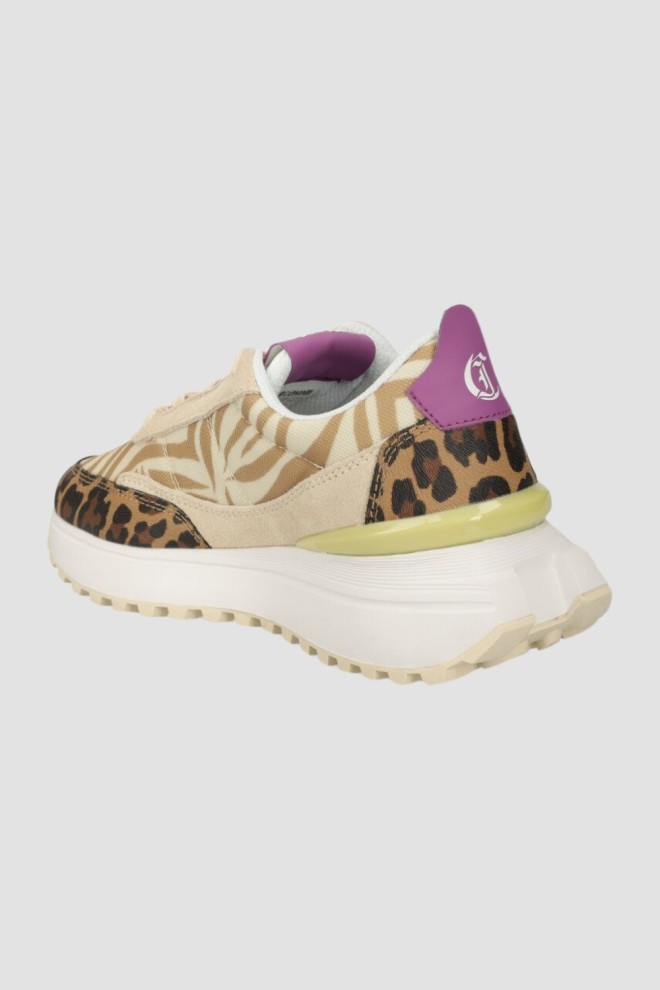 JUST CAVALLI Beige Fondo Karina Dis sneakers