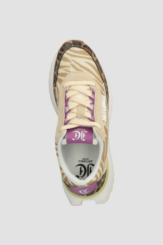 JUST CAVALLI Beige Fondo Karina Dis sneakers