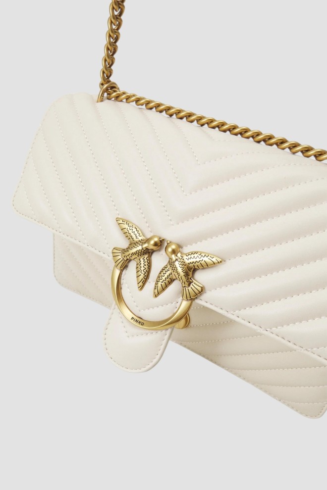 PINKO Geantă Ecru Love One Classic