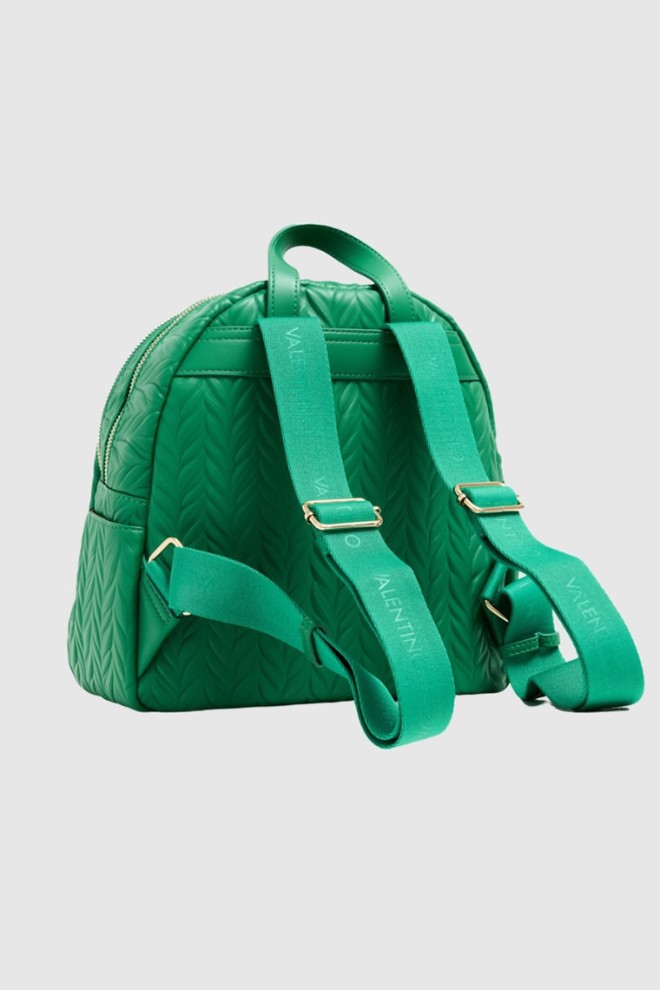 VALENTINO Tłoczony zielony plecak z logo sunny re backpack